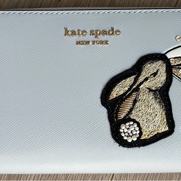 NWT Kate Spade Bunbun Bunny Zip Around Continental Wallet - Picture 5 of 10
